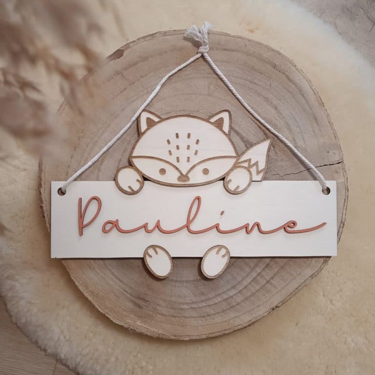 Personalisiertes Türschild aus Holz